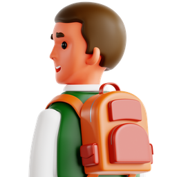 Student Carrying Backpack icon