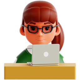 Student Using A Laptop icon