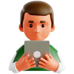 Student Using A Tablet icon