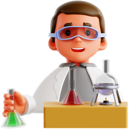 Student With Science Project icon