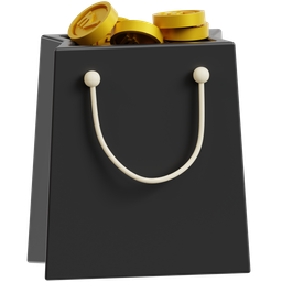 Rupee Coin In Shopping Bag icon