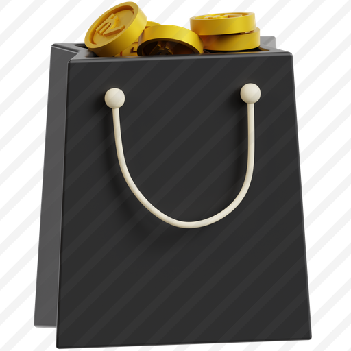 Rupee Coin In Shopping Bag preview