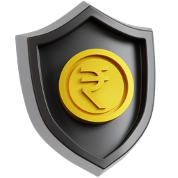 Rupee Coin With Shield icon