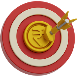 Target And Rupee Coin icon