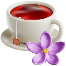 Lilac Flower And Tea Cup icon