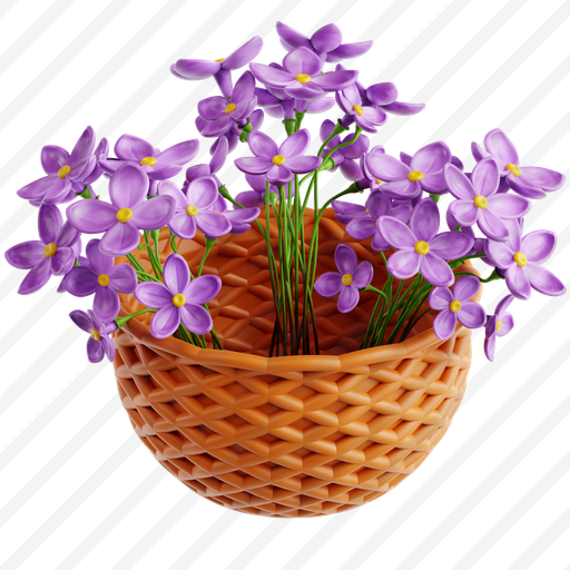 Lilac Flower In Basket preview