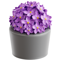 Lilac Flower In Pot icon