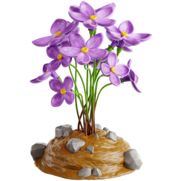Lilac Flower In Soil icon