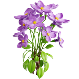 Lilac Flower With Leaves icon
