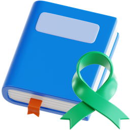 Green Ribbon And Book icon