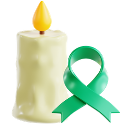 Green Ribbon And Candle icon