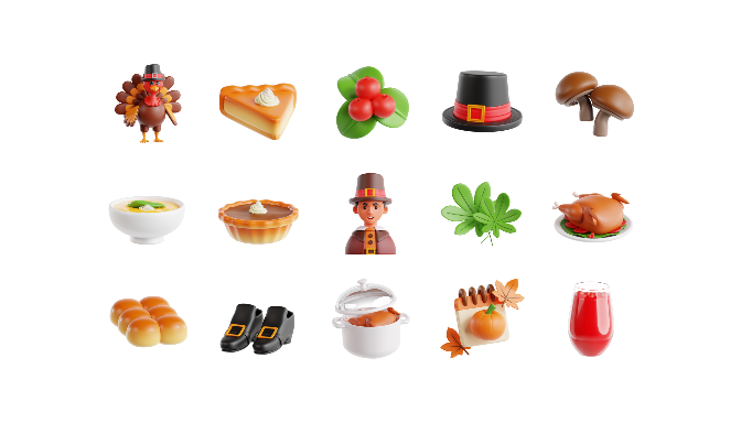 Soup, Blooms, and Table Icons