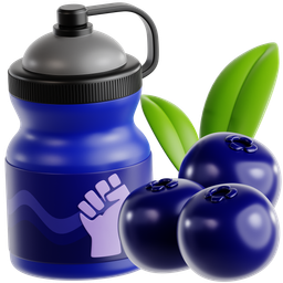 Energy Drink Bottle With Blueberry icon