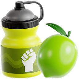 Energy Drink Bottle With Lime Fruit icon