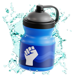 Energy Drink Bottle With Splashing Water icon