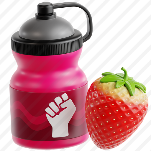 Energy Drink Bottle With Strawberry preview