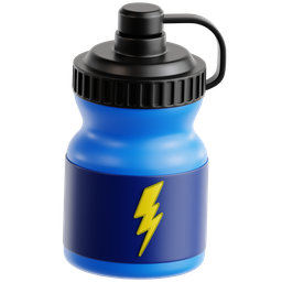 Energy Drink Bottle With Thunder Symbol icon
