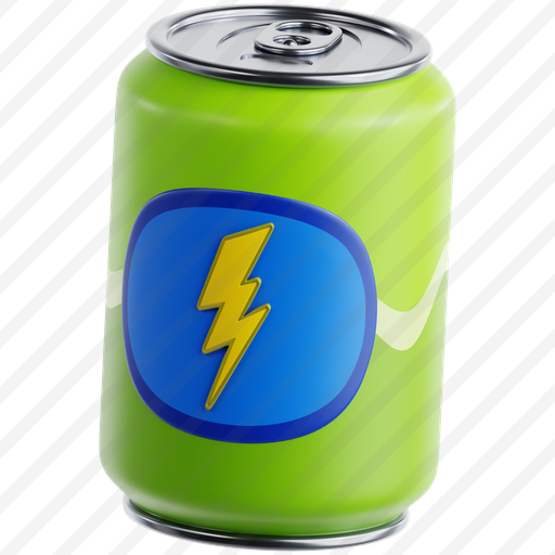 Energy Drink Can With Lightning Bolt Symbol preview