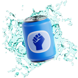 Energy Drink Can With Splashing Water icon