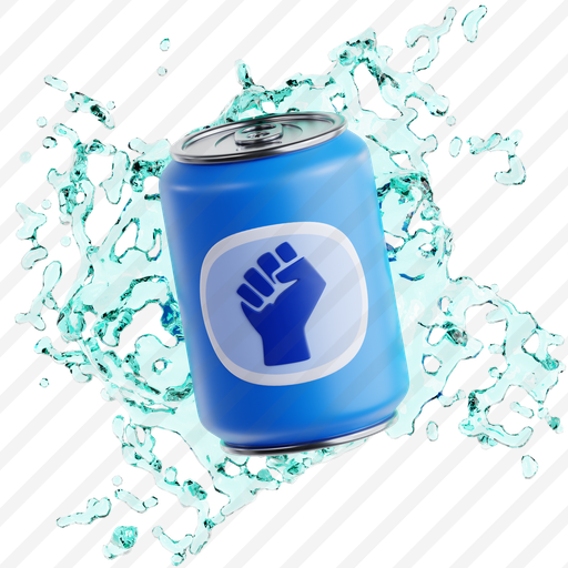 Energy Drink Can With Splashing Water preview