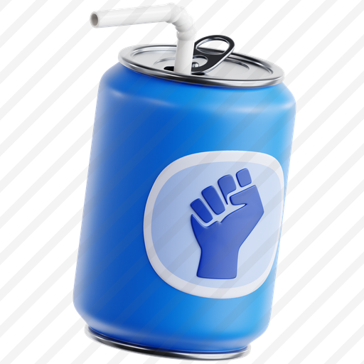 Energy Drink Can With Straw preview