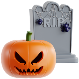 Jack O’ Lantern With Gravestone icon