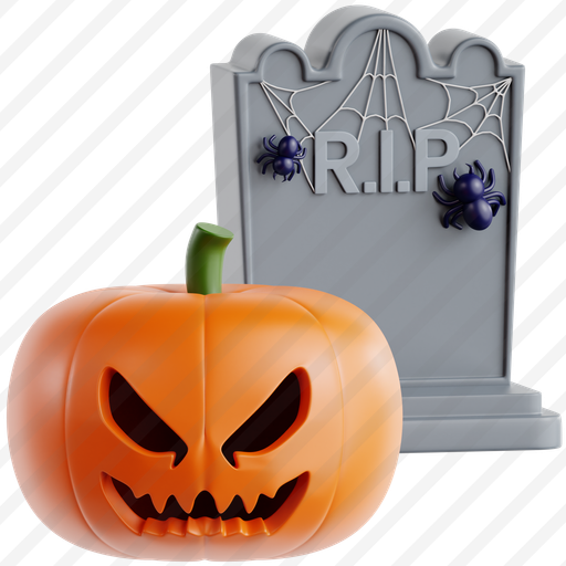 Jack O’ Lantern With Gravestone preview