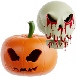 Jack O’ Lantern With Skull icon