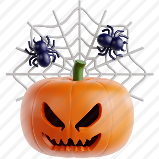 Jack O’ Lantern With Spider Web preview