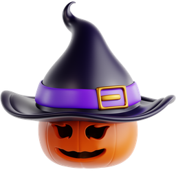 Jack O’ Lantern With Witch Hat icon