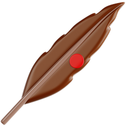 Feather With Red Dot icon