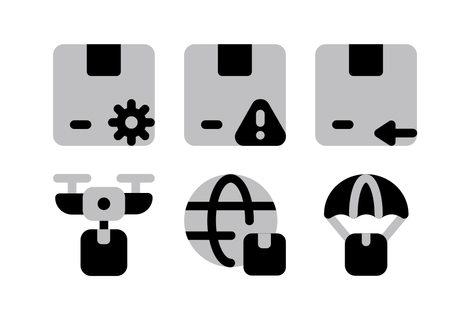 Delivery Halftone Large Set Preview