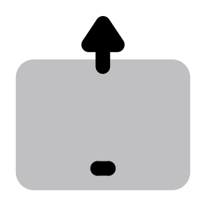 Mobile Device Up Arrow Move Tablet Electronic Device Mobile Screen. icon