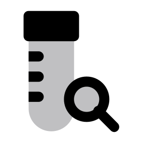 Search Medical Care Healthcare Test Tube Test Lab Laboratory Find Magnifier Scan Medical. icon