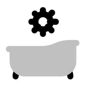 Settings Real Estate Furniture Furnishing Bathroom Bathtub Preferences Options Utilities. icon