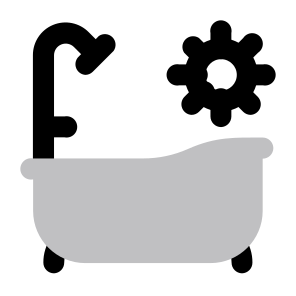 Settings Real Estate Furniture Furnishing Bathroom Shower Bathtub Preferences Options. icon