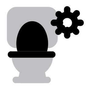 Settings Real Estate Plumbing Options Preferences Toilet Furnishing Home House. icon
