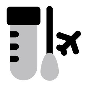 Travel Medical Care Healthcare Test Tube Test Lab Laboratory Airplane Flight Pcr Health. icon