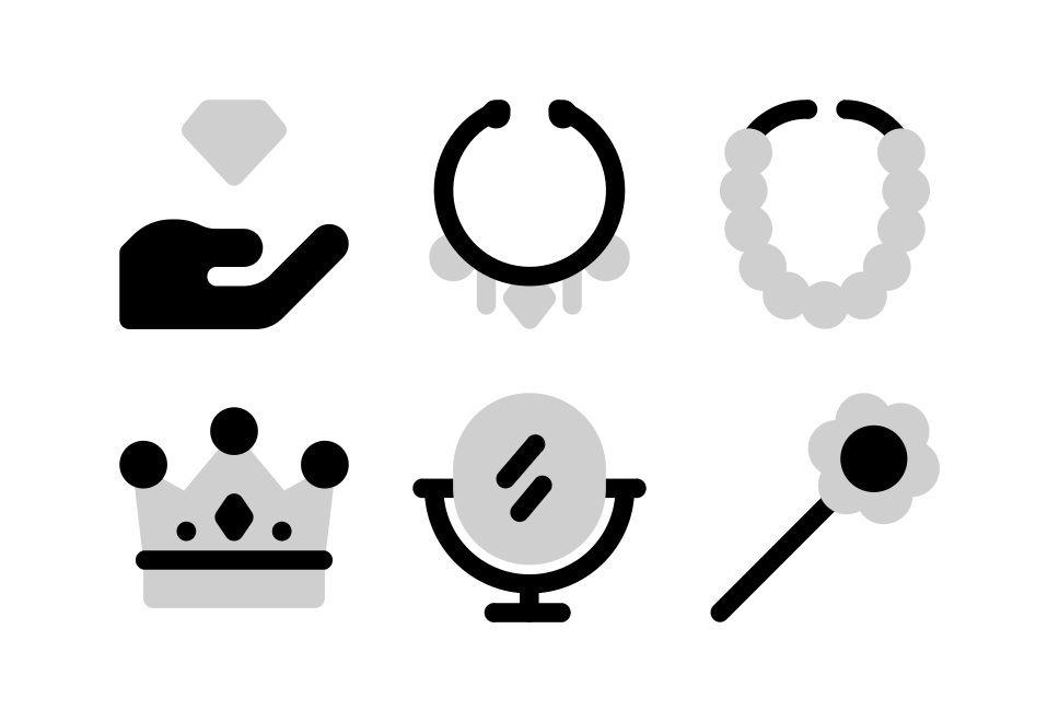 Jewelry Halftone Large Set Preview