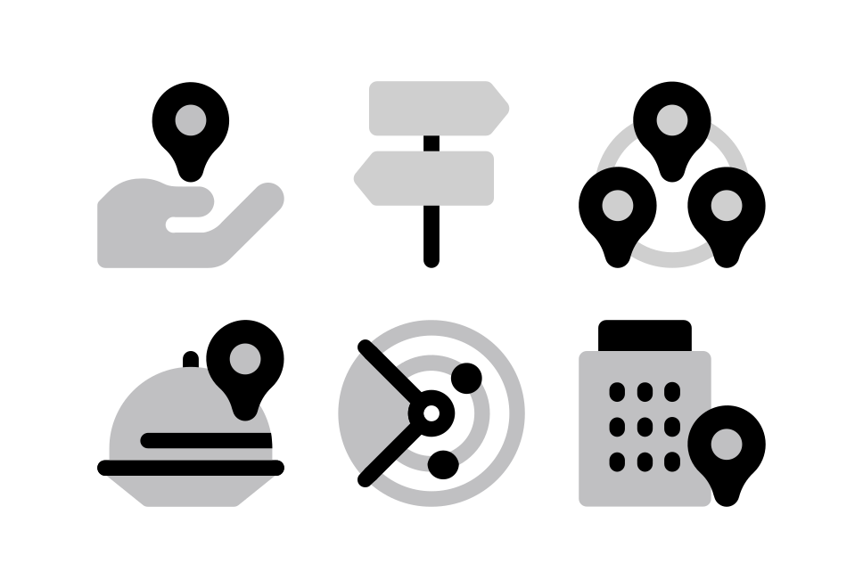 Location Halftone Large Set Preview