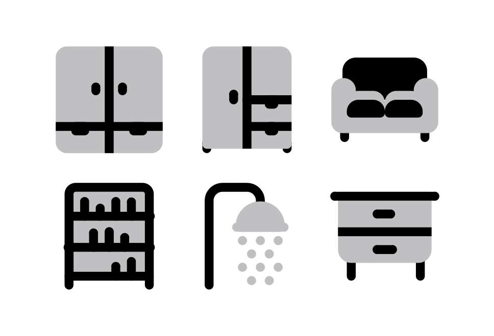Furniture Halftone Large Set Preview