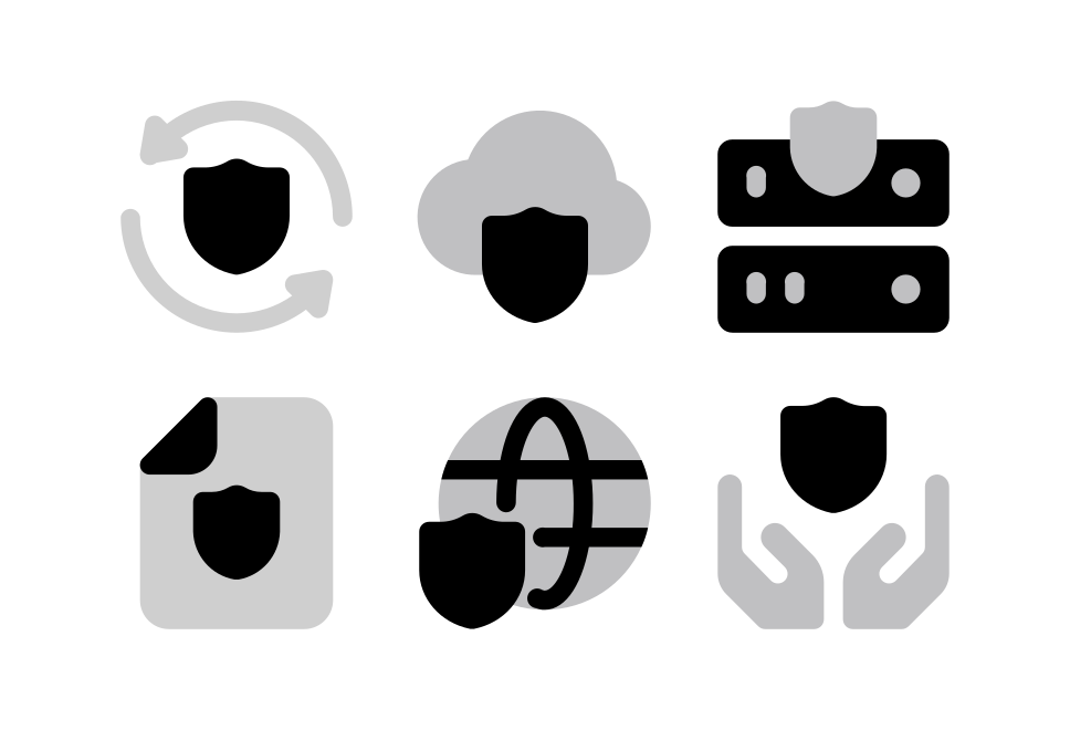 Data Protection Halftone Large Set Preview