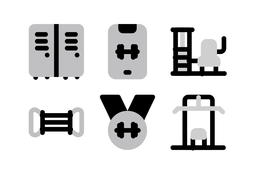 Gym Halftone Large Set Preview