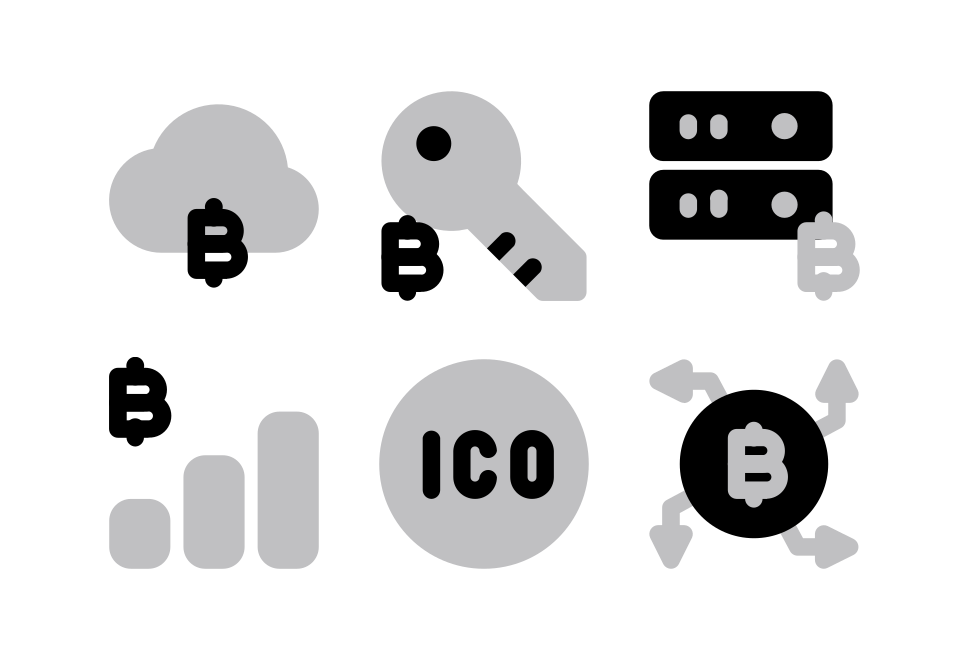 Bitcoin Halftone Large Set Preview