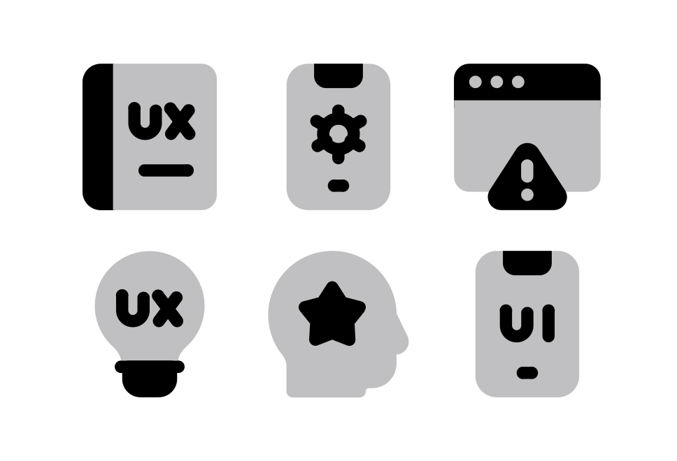 User Experience Halftone Large Set Preview