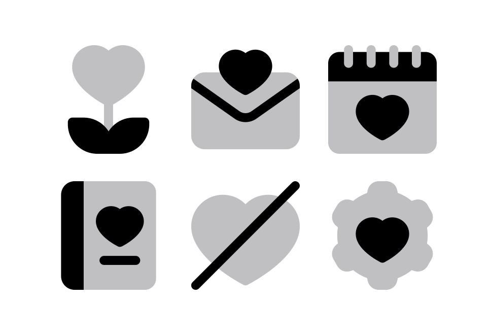 Love Halftone Large Set Preview