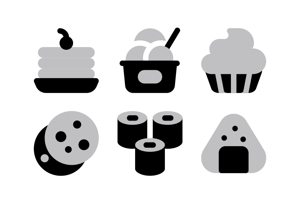 Food Halftone Large Set Preview