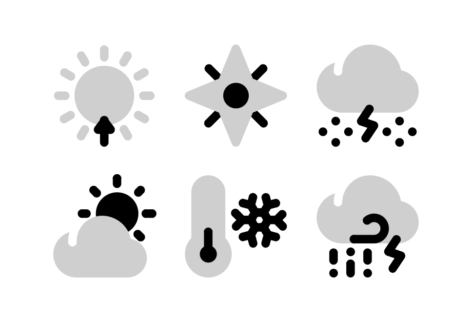 Weather Halftone Large Set Preview
