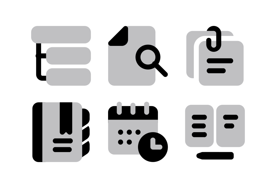 Note And Task Halftone Large Set Preview