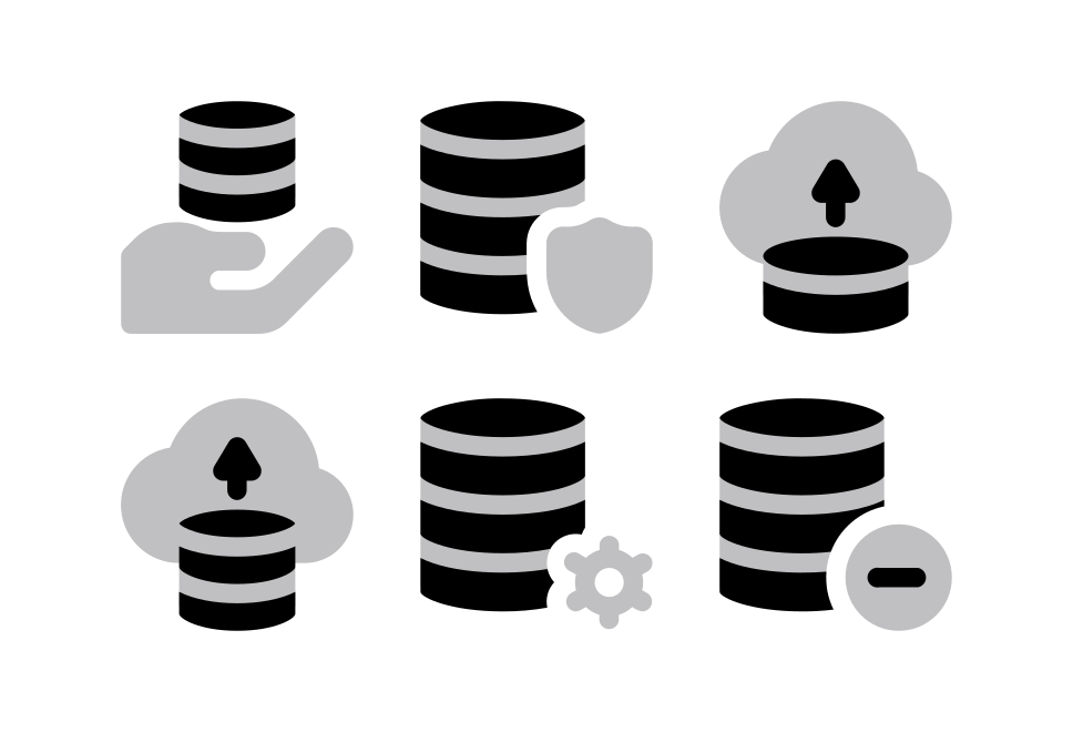 Database Halftone Large Set Preview